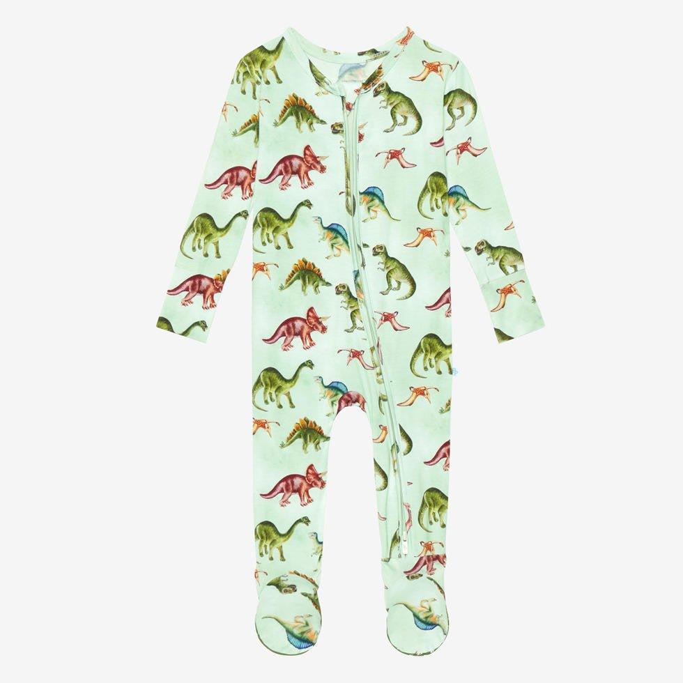 Bamboo Footie with Zipper - Buddy (Dinosaurs) - Image 2