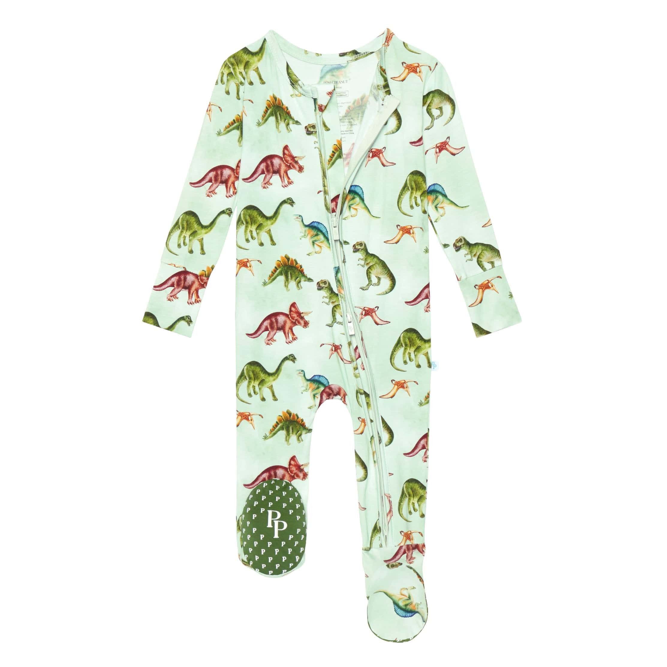 Bamboo Footie with Zipper - Buddy (Dinosaurs) - Image 4