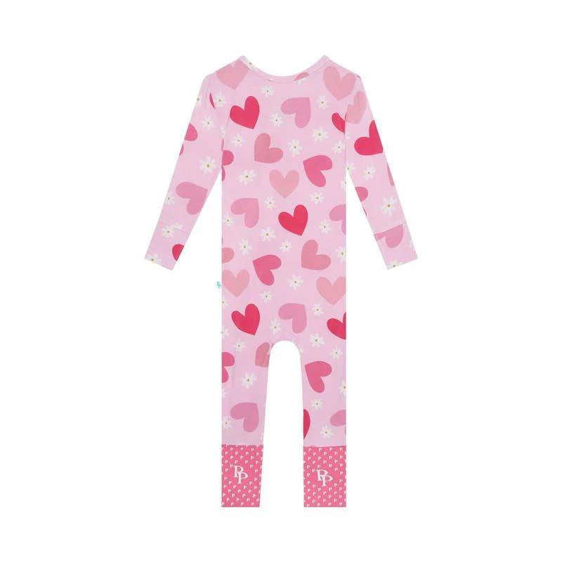 Girl's Bamboo Convertible Footie Romper - Daisy Love - Image 2