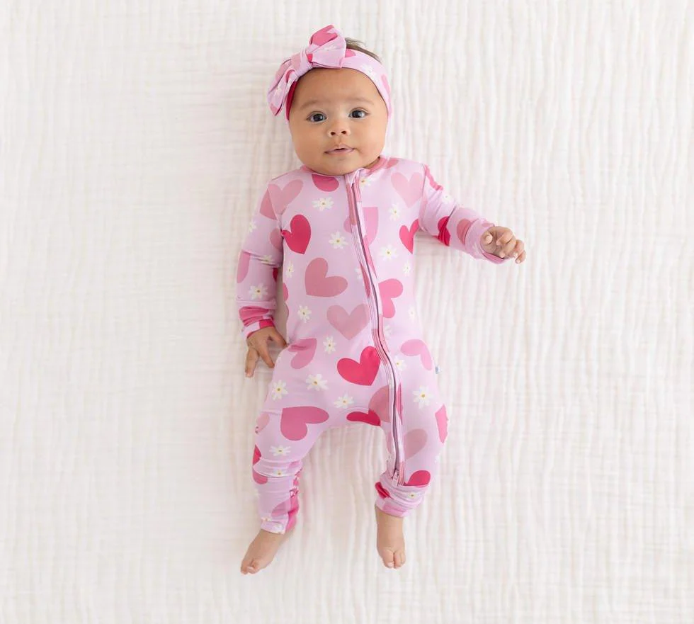 Girl's Bamboo Convertible Footie Romper - Daisy Love - Image 4