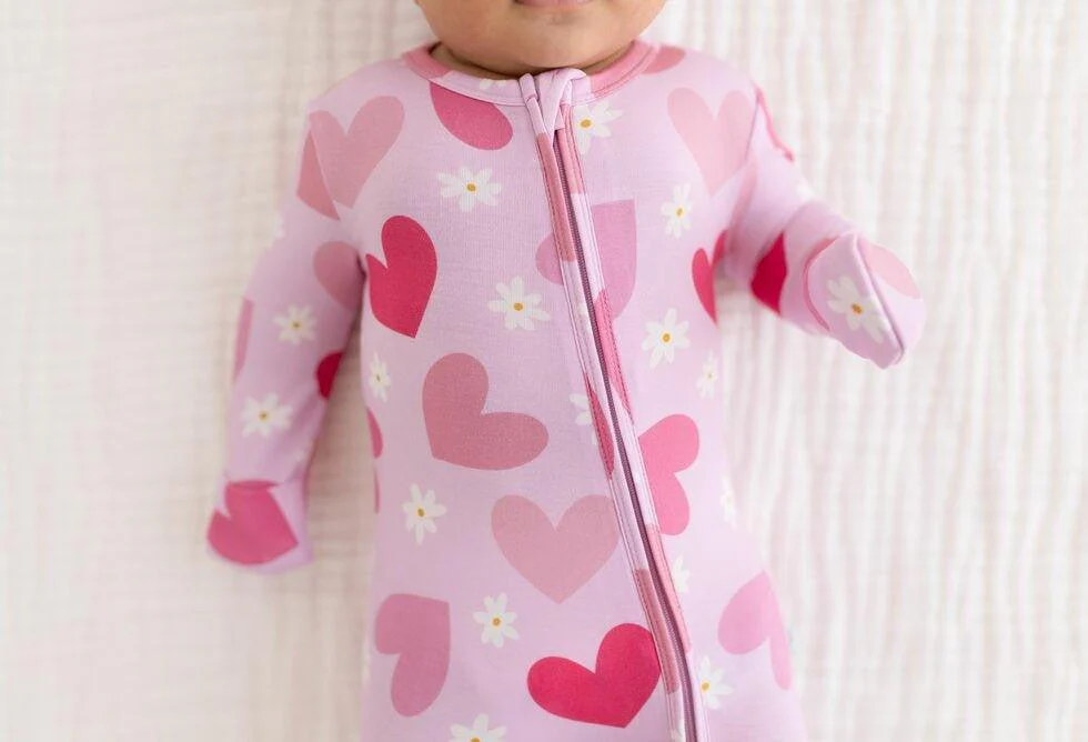 Girl's Bamboo Convertible Footie Romper - Daisy Love - Image 5