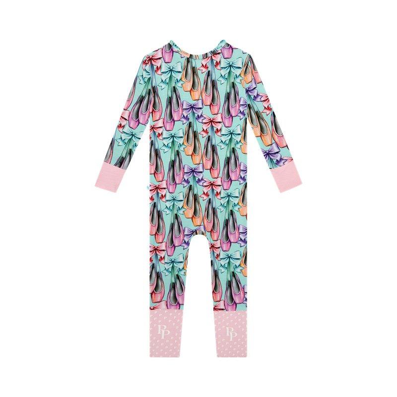 Girl's Bamboo Convertible Footie Romper - Irina (Ballet Shoes) - Image 2
