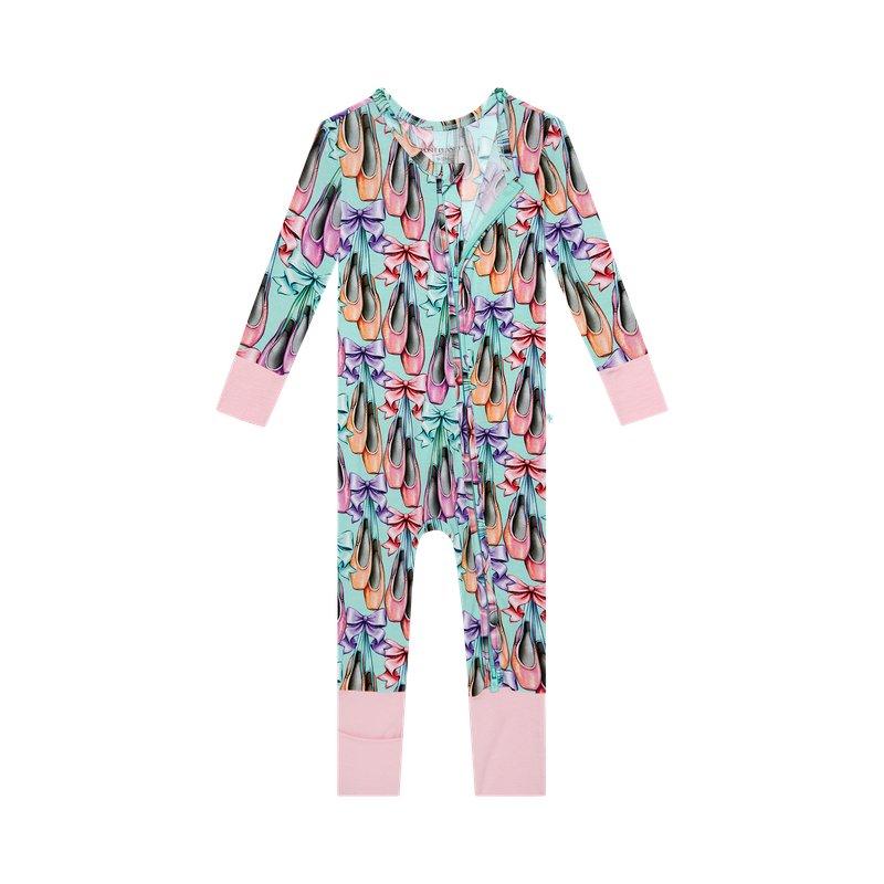 Girl's Bamboo Convertible Footie Romper - Irina (Ballet Shoes) - Image 3