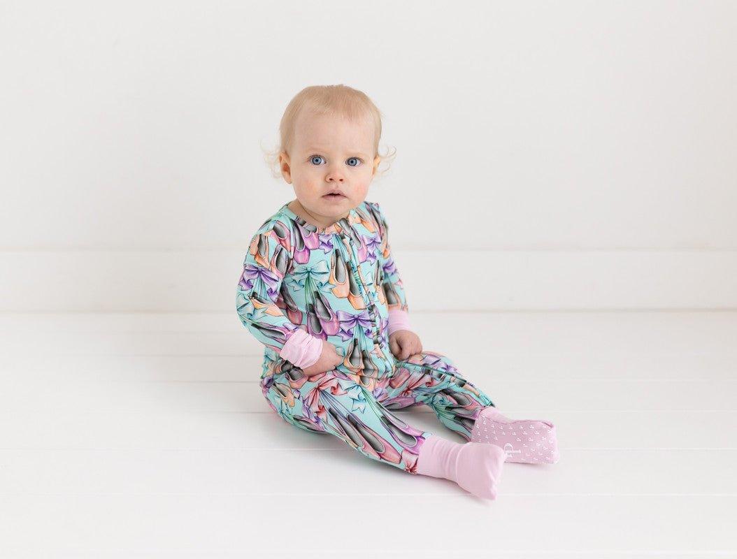 Girl's Bamboo Convertible Footie Romper - Irina (Ballet Shoes) - Image 6