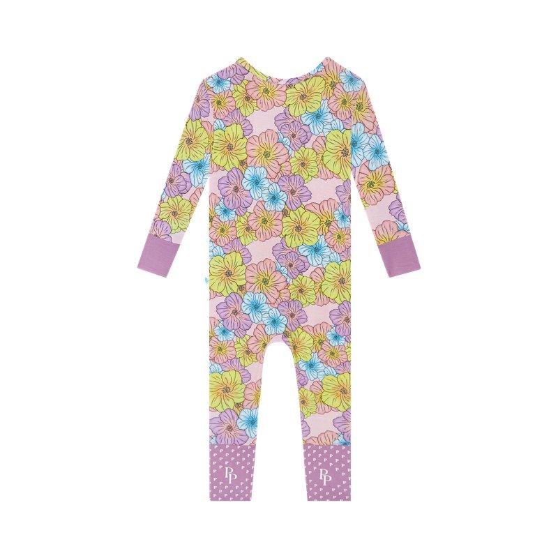 Girl's Bamboo Convertible Footie Romper - Kourtney (Floral) - Image 2
