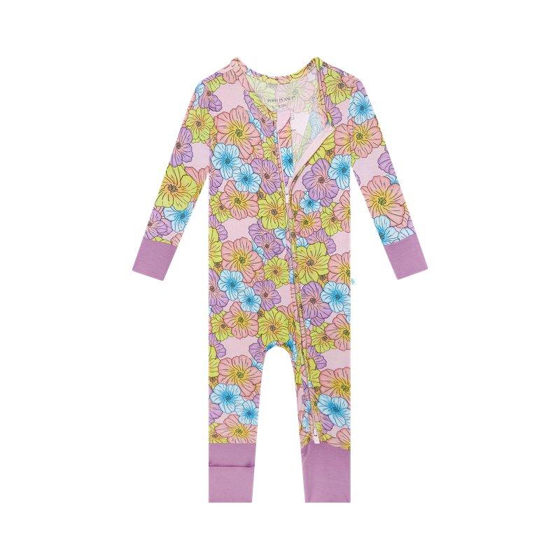 Girl's Bamboo Convertible Footie Romper - Kourtney (Floral) - Image 3