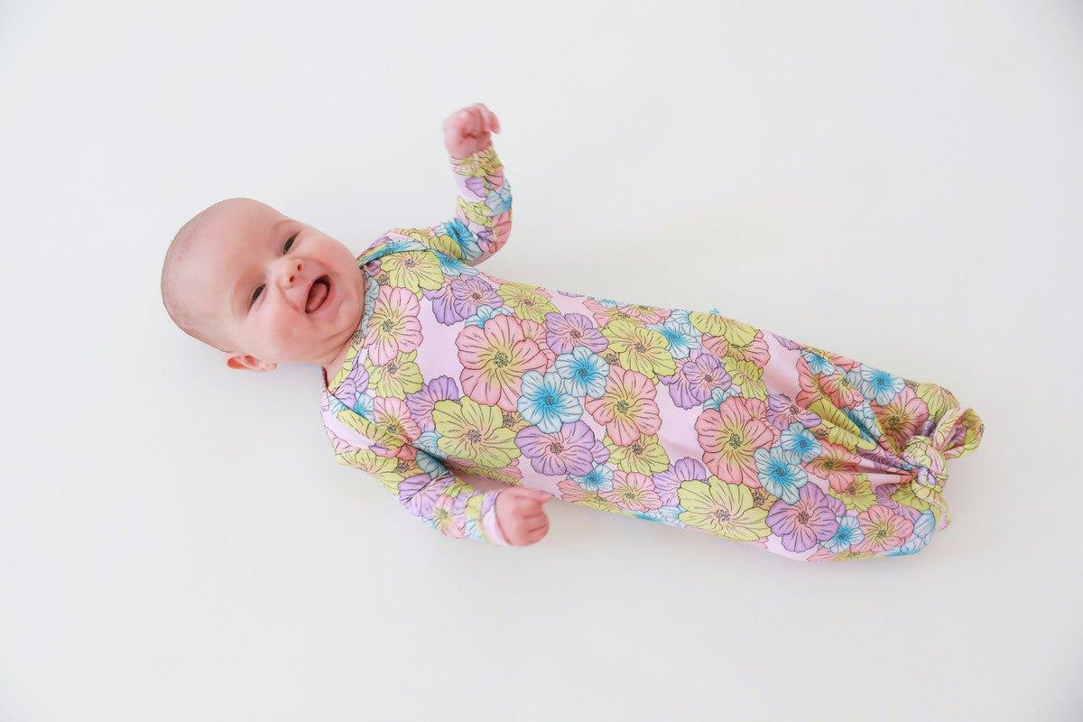 Girl's Bamboo Knotted Gown - Kourtney (Floral) - Image 2