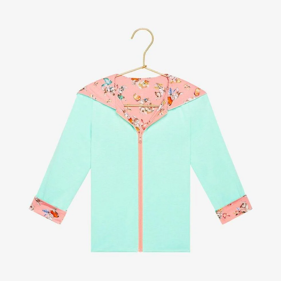 Girl's Bamboo Long Sleeve Reversible Jacket - Betty (Rabbits) - Image 2
