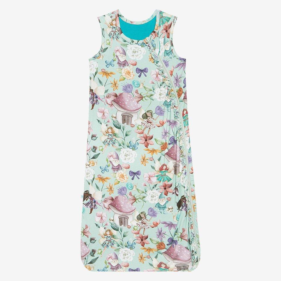 Girl's Bamboo Ruffled Sleeveless Sleeping Bag, TOG 1.0 - Faye (Fairies) - Image 4