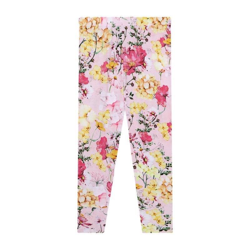 Girl's Bamboo Short Sleeve Pajama Set - Gaia (Floral) - Image 3