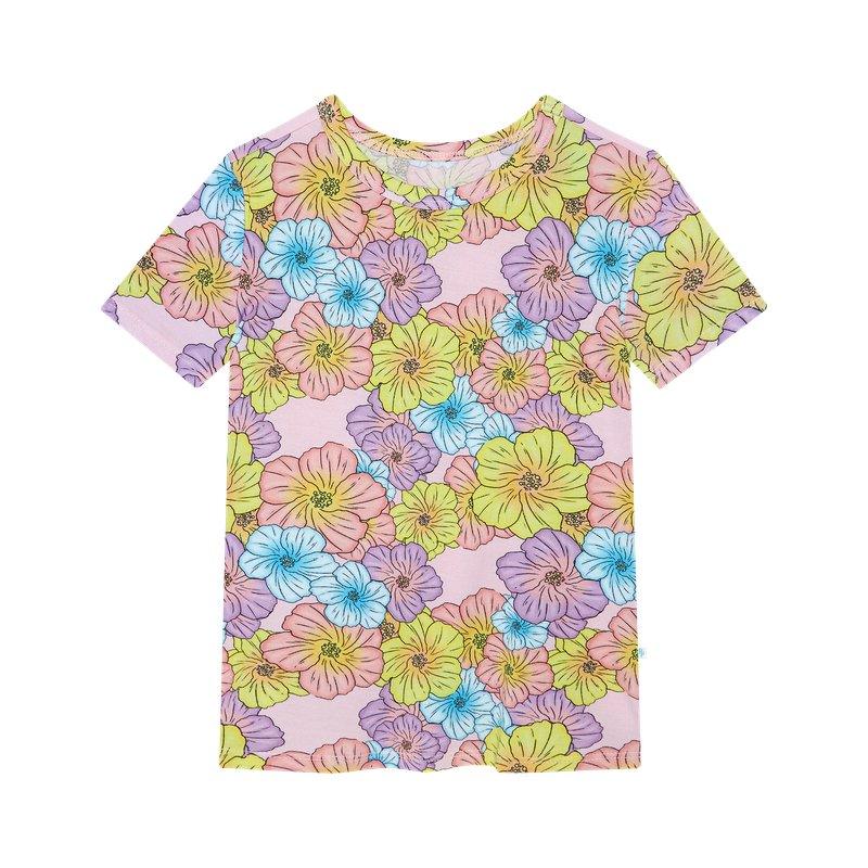 Girl's Bamboo Short Sleeve Pajama Set - Kourtney (Floral) - Image 2