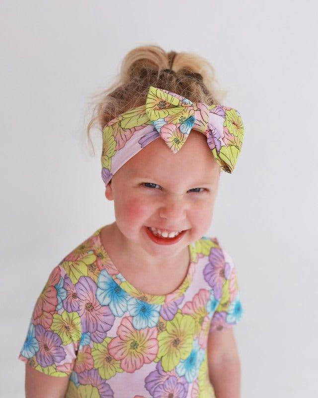Infant Bamboo Luxe Headwrap with Bow - Kourtney (Floral) - Image 2