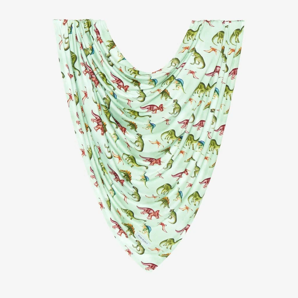 Infant Bamboo Swaddle and Beanie Set, Buddy (Dinosaurs) - One Size - Image 3