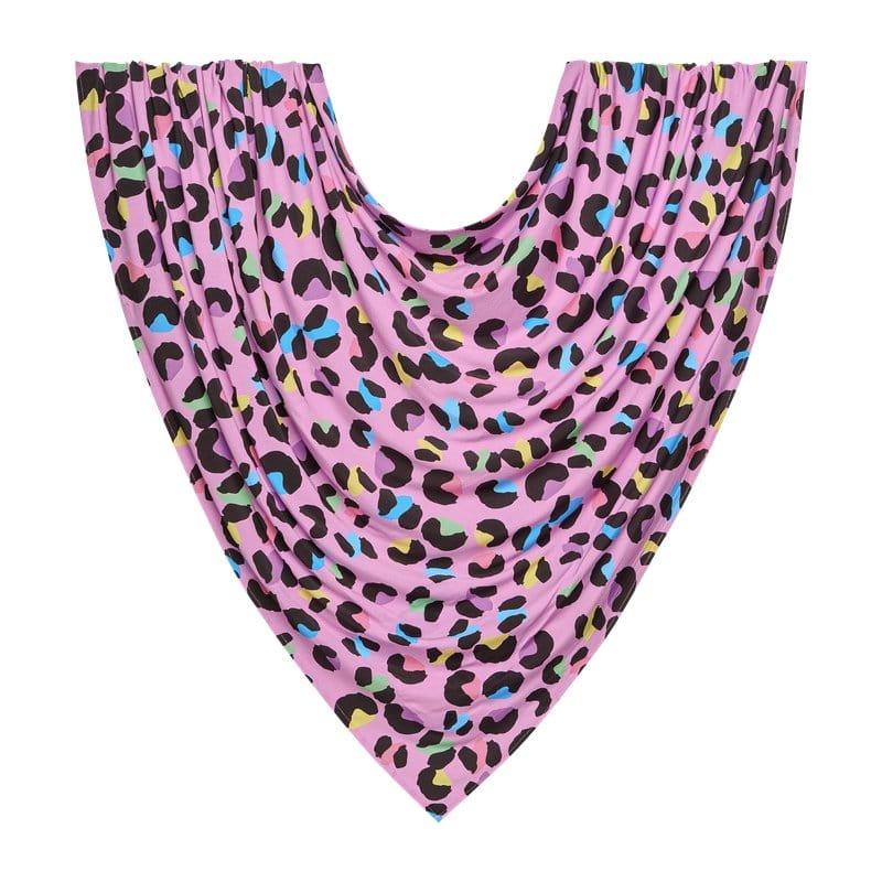 Infant Bamboo Swaddle and Headwrap Set - Electric Leopard - Image 2