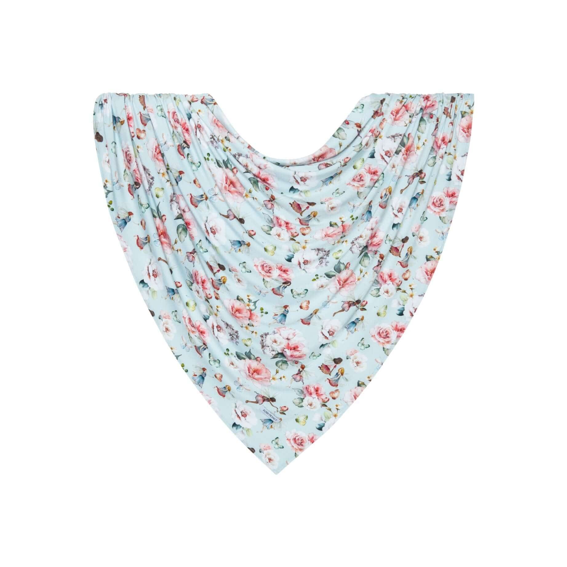 Bamboo Infant Swaddle and Headwrap Set - Melinda (Fairies) - Image 4