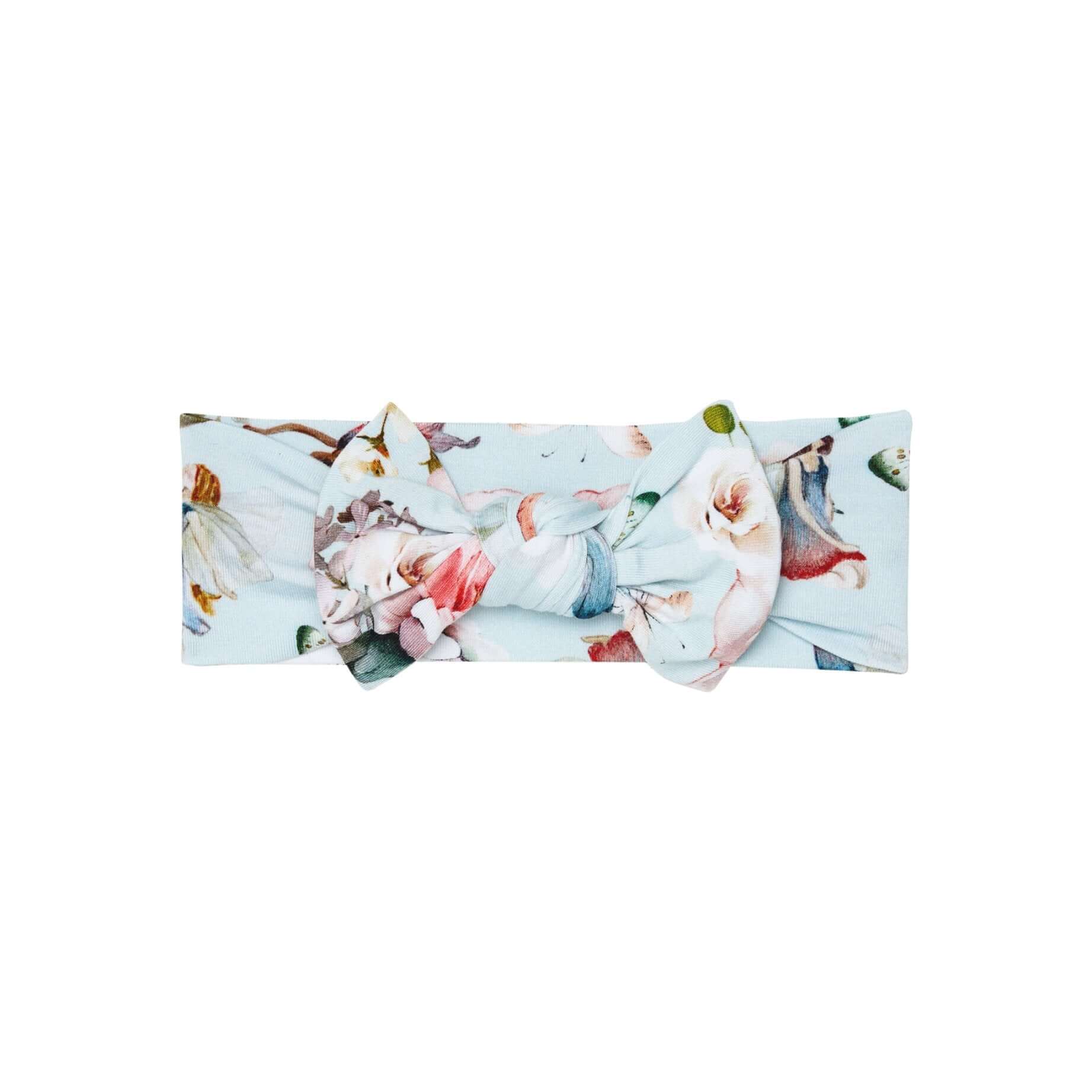 Bamboo Infant Swaddle and Headwrap Set - Melinda (Fairies) - Image 5