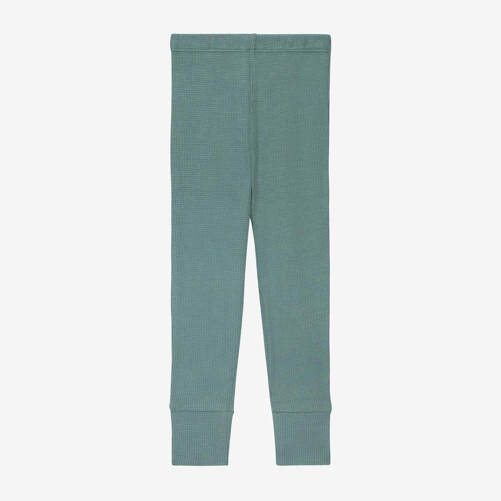 Kids Bamboo Long Sleeve Pajama Set 2 Piece - Arctic Waffle - Image 2