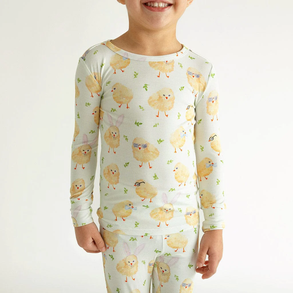 Bamboo Long Sleeve Pajama Set - Charles (Chicks) - Image 2