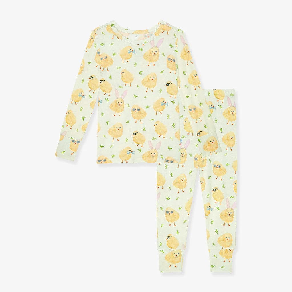 Bamboo Long Sleeve Pajama Set - Charles (Chicks) - Image 3
