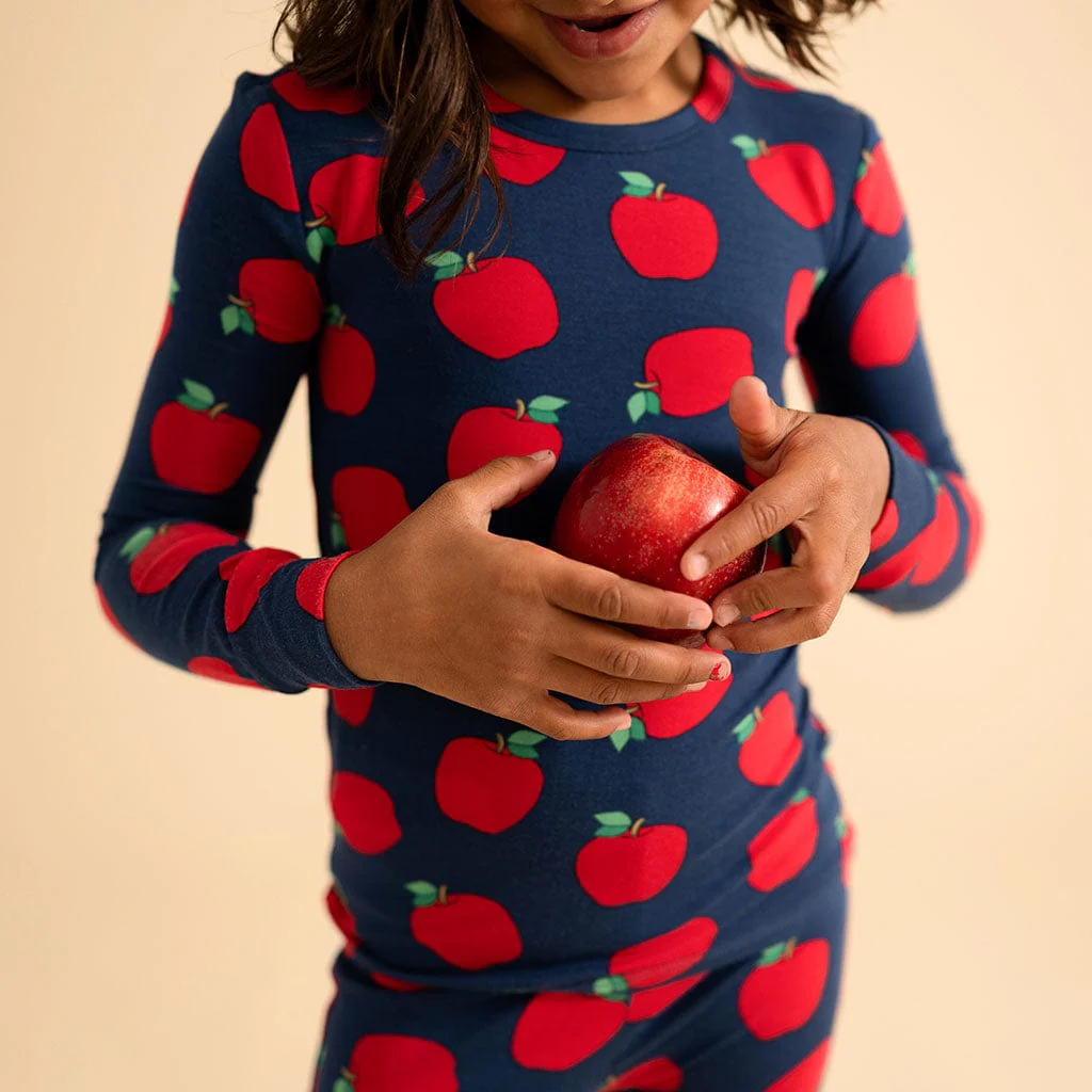 Bamboo Long Sleeve Pajama Set - Lilian (Apple) - Image 2