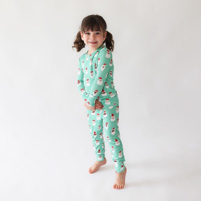 Bamboo Long Sleeve Pajama Set - Santa Medley - Image 4