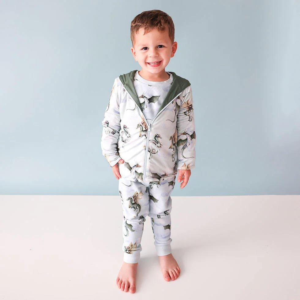 Bamboo Long Sleeve Reversible Jacket - Percy (Dragons) - Image 2