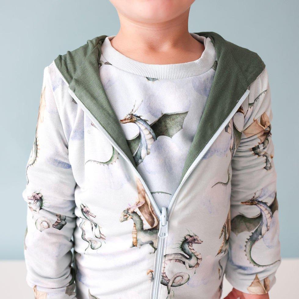 Bamboo Long Sleeve Reversible Jacket - Percy (Dragons) - Image 3