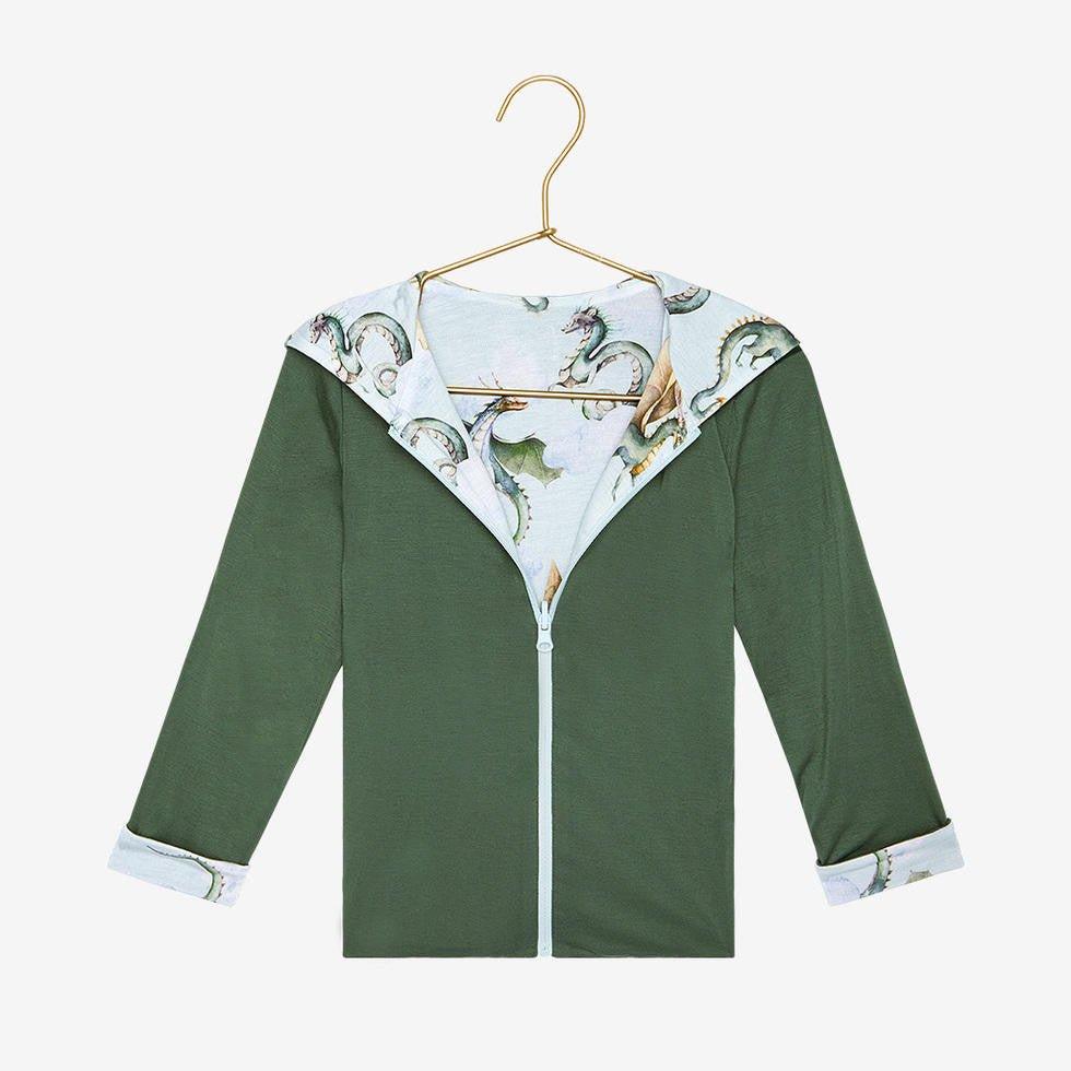 Bamboo Long Sleeve Reversible Jacket - Percy (Dragons) - Image 4