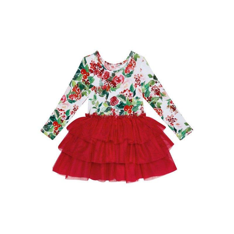 Bamboo Long Sleeve Tulle Dress - Beatrix (Floral)