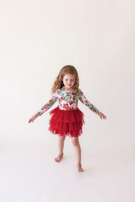 Bamboo Long Sleeve Tulle Dress - Beatrix (Floral) - Image 2