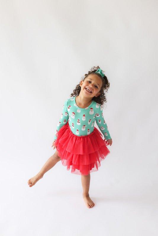 Bamboo Long Sleeve Tulle Dress - Santa Medley - Image 3