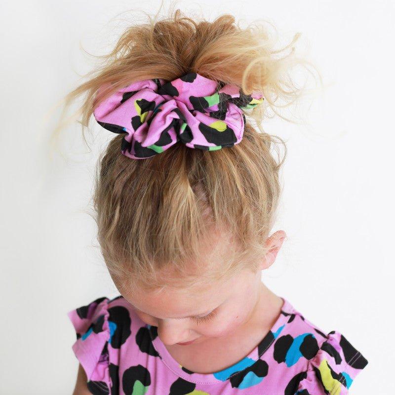 Bamboo Luxe Oversized Scrunchie - Electric Leopard - Image 3