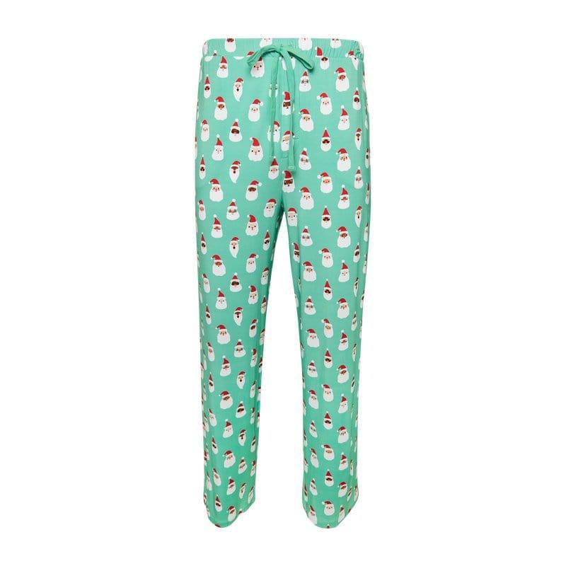 Men's Bamboo Long Sleeve Pajama Set - Santa Medley - Image 3