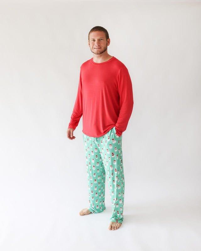 Men's Bamboo Long Sleeve Pajama Set - Santa Medley - Image 4
