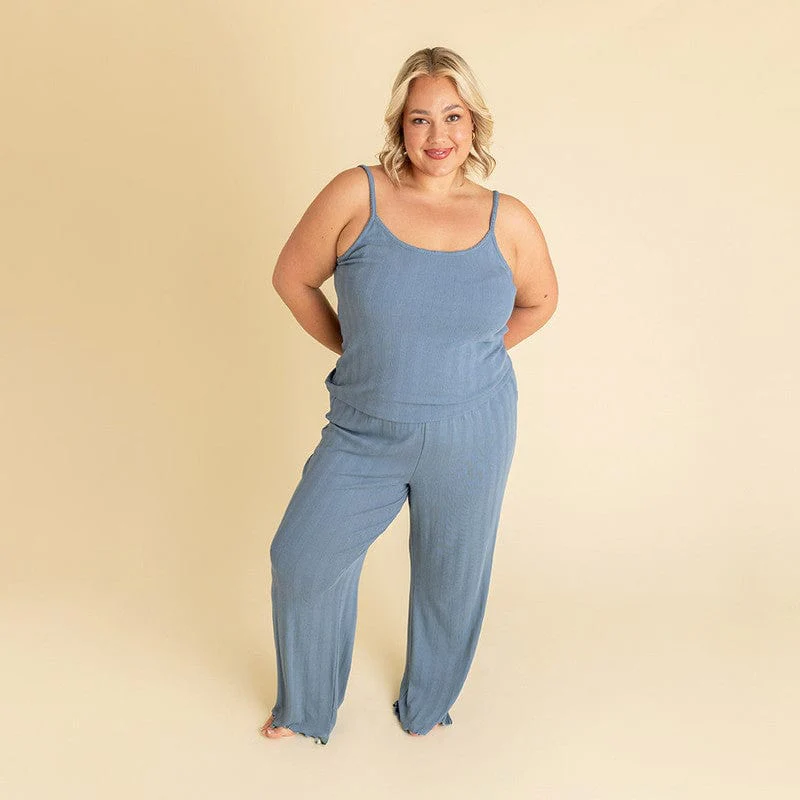 Bamboo Pointelle Cami Top - Slate - Image 2