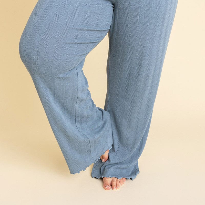 Bamboo Pointelle Lounge Pants - Slate - Image 3