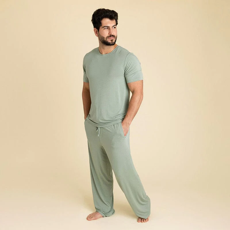 Bamboo Relaxed Lounge Pants - Soft Jade - Image 2