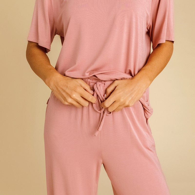 Bamboo Relaxed Pants - Dusty Rose - Image 3
