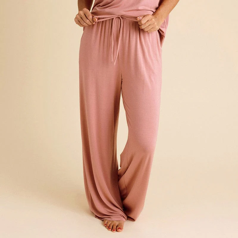 Bamboo Relaxed Pants - Dusty Rose - Image 6