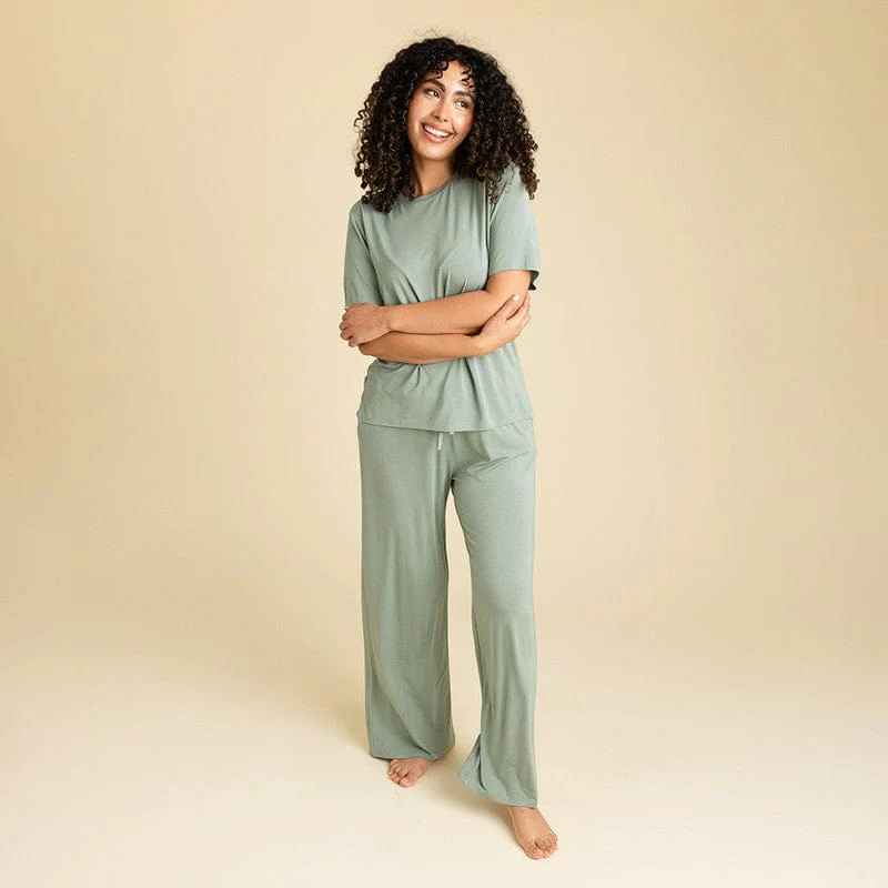 Bamboo Relaxed Pants - Soft Jade - Image 2