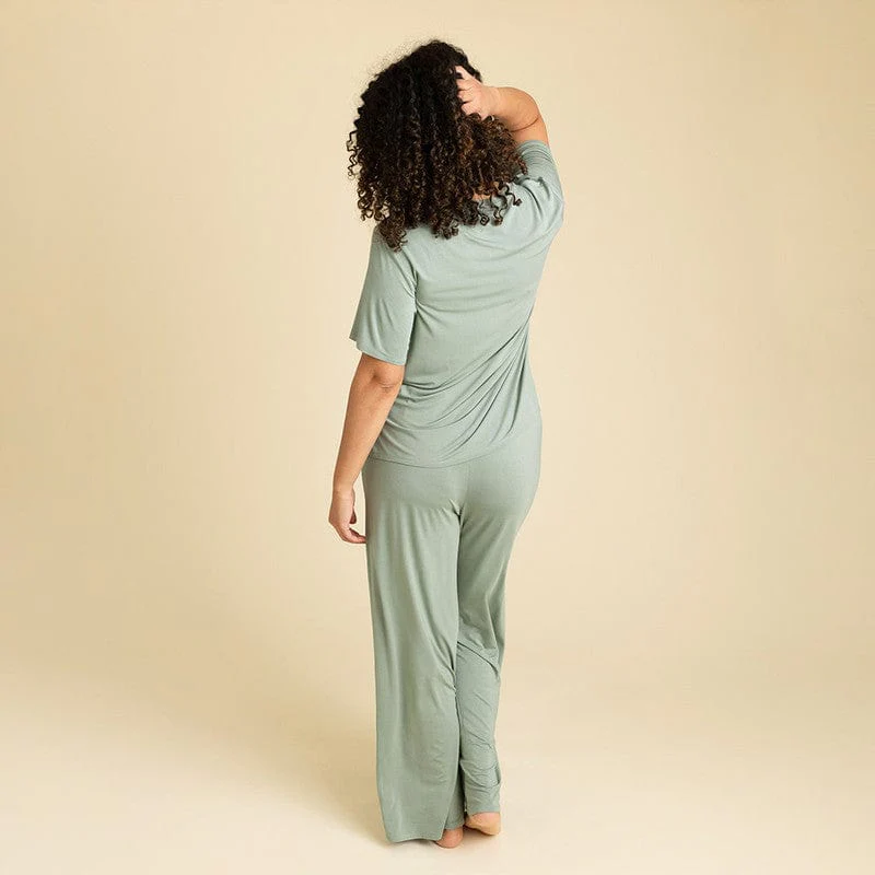 Bamboo Relaxed Pants - Soft Jade - Image 4