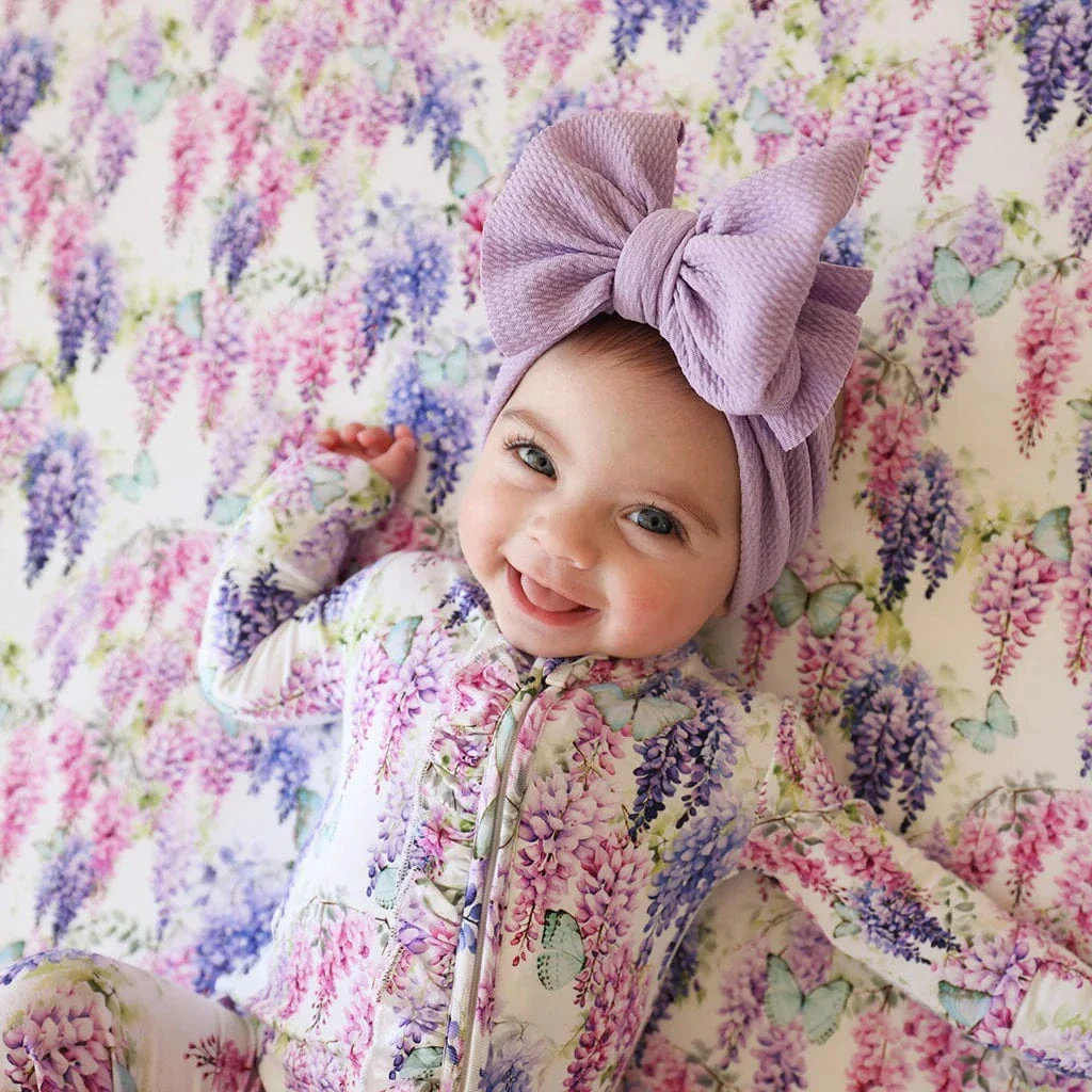 Bamboo Ruffle Footie with 2-Way Zipper - Laura Jane (Floral) - Image 2