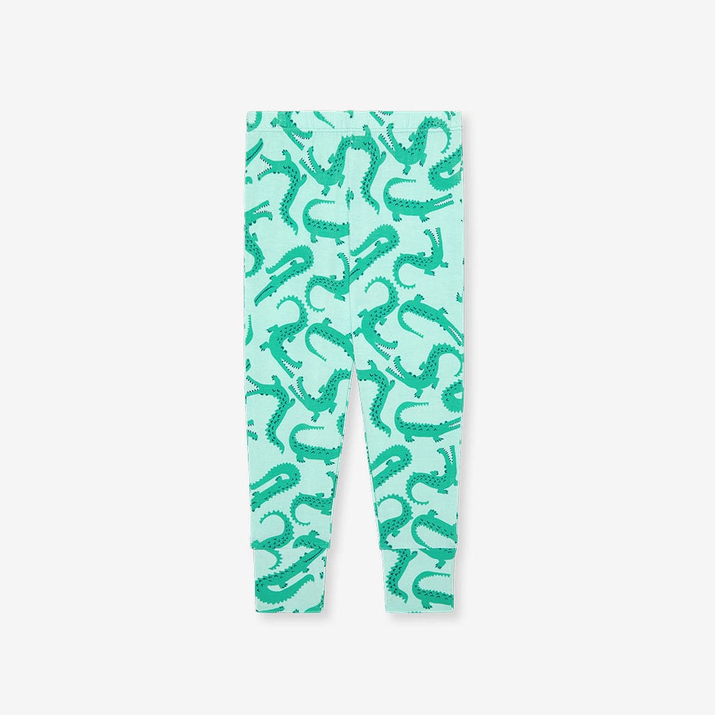 Bamboo Short Sleeve Pajama Set - Smiles (Crocodiles) - Image 3