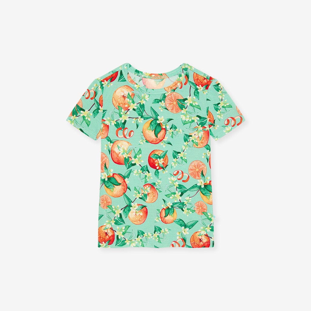 Bamboo Short Sleeve Pajama Set with Shorts - Arancia (Citrus) - Image 2