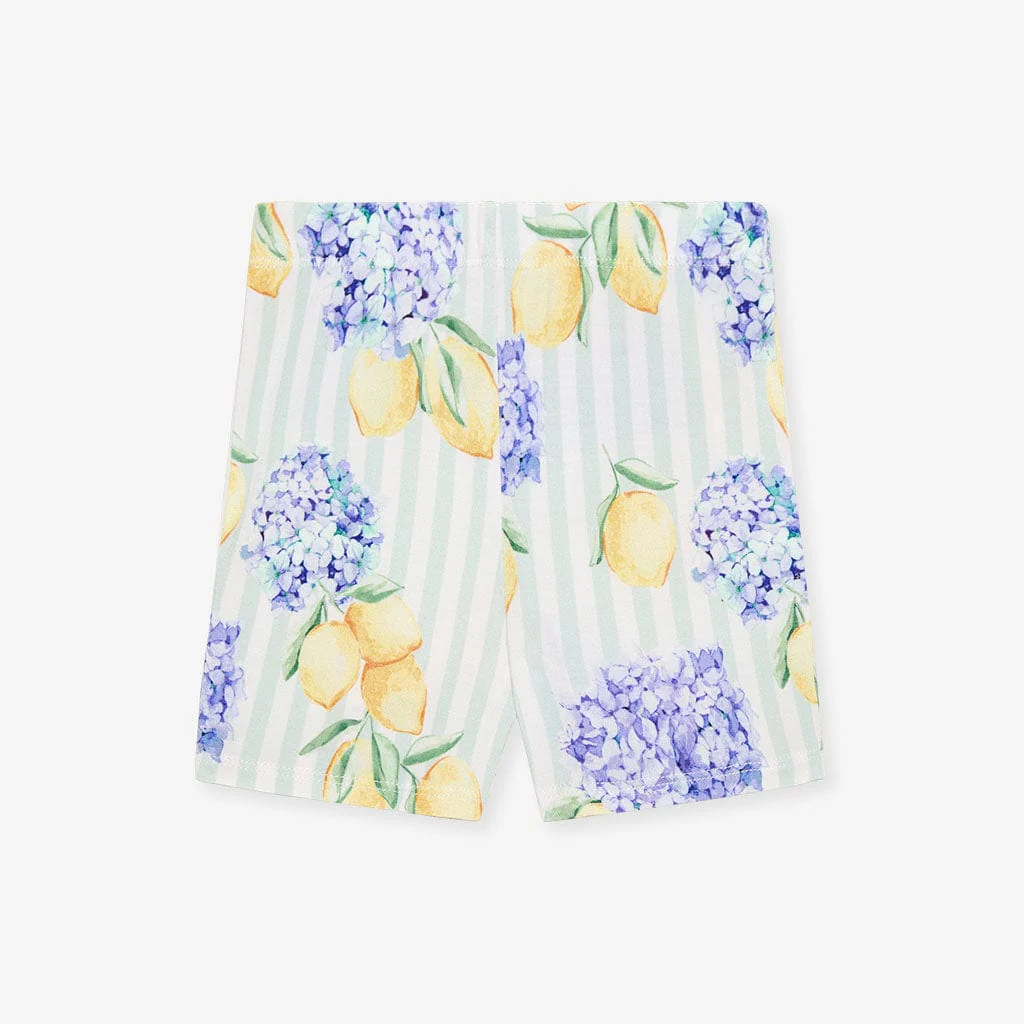 Bamboo Short Sleeve Pajama Set with Shorts - Nicola (Lemon Floral) - Image 3