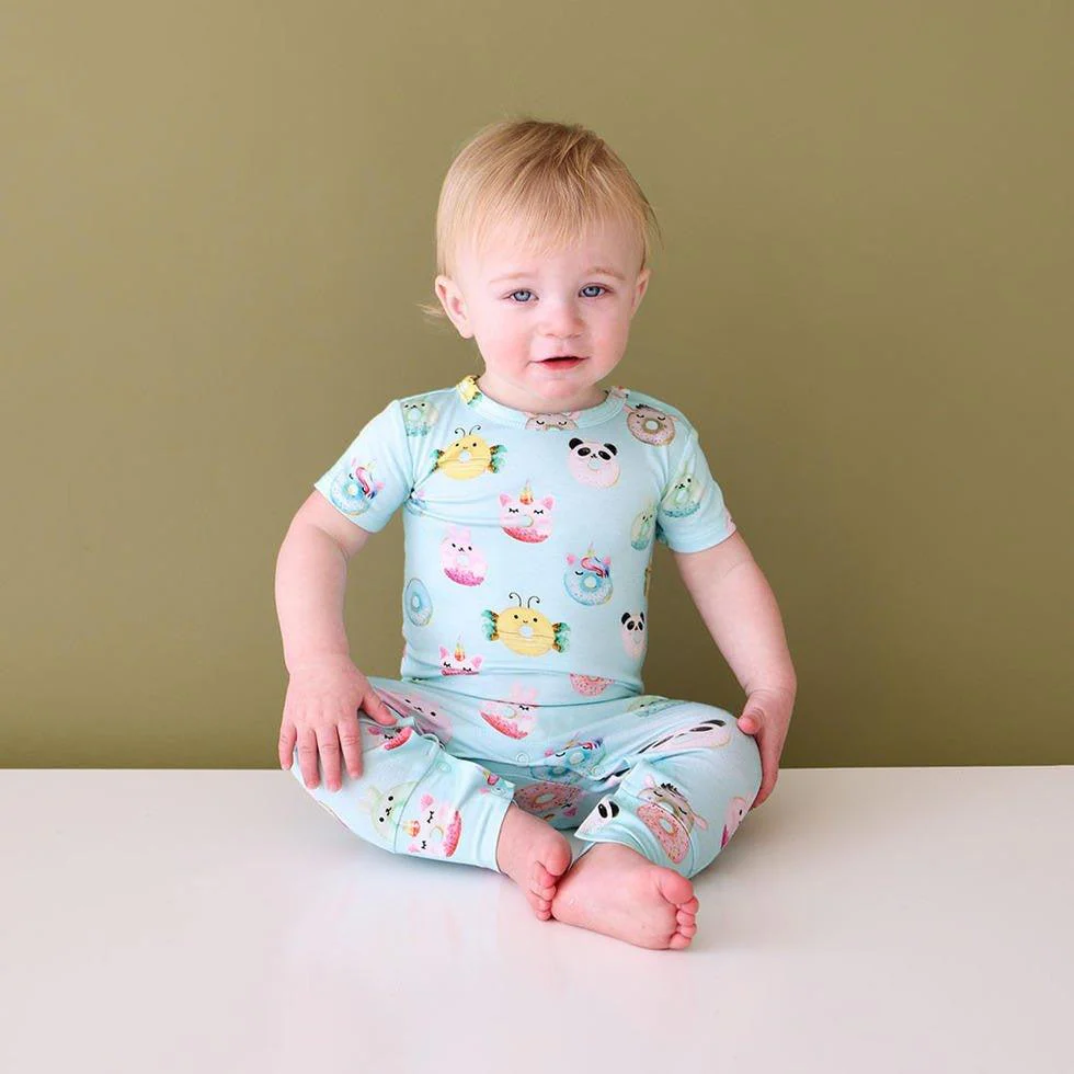Bamboo Short Sleeve Romper - Donuts - Image 2