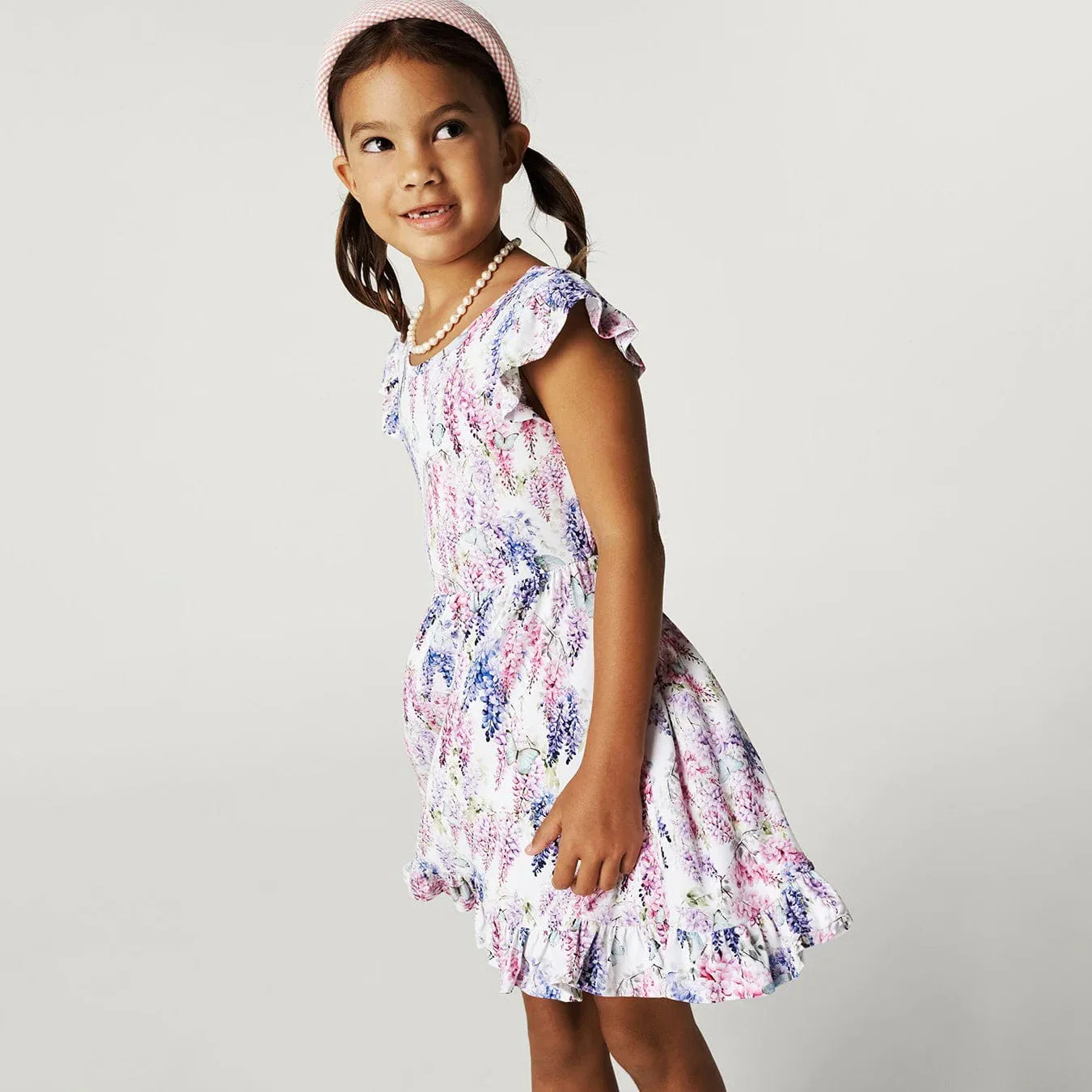 Bamboo Tie-Back Ruffled Twirl Dress - Laura Jane (Floral) - Image 2