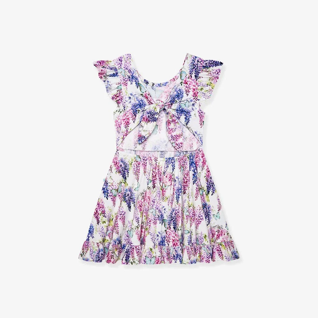 Bamboo Tie-Back Ruffled Twirl Dress - Laura Jane (Floral) - Image 4