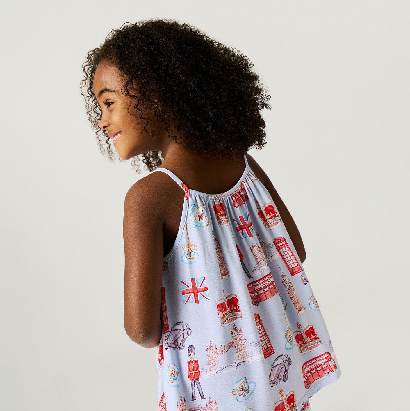 Bamboo Spaghetti Strap Top & Ruffled Shorts Outfit Set - Posh London - Image 3