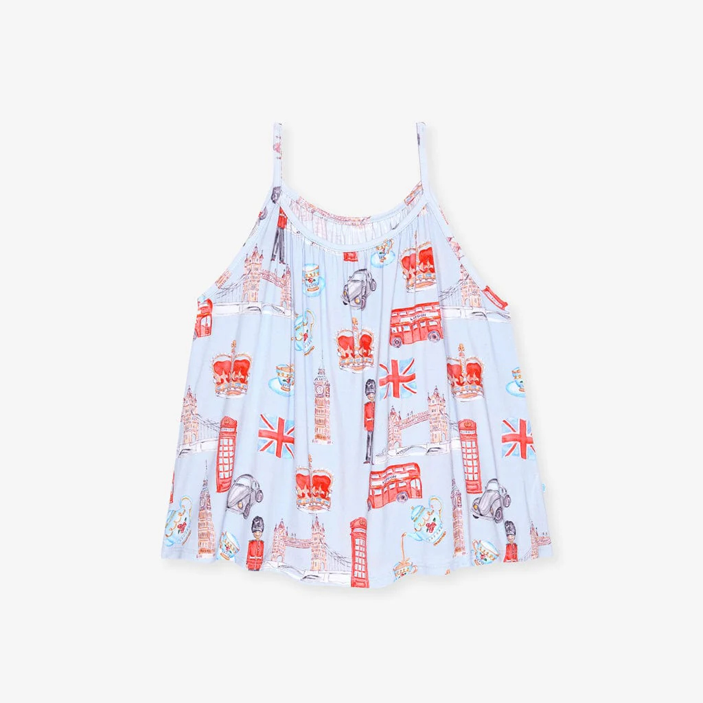 Bamboo Spaghetti Strap Top & Ruffled Shorts Outfit Set - Posh London - Image 6